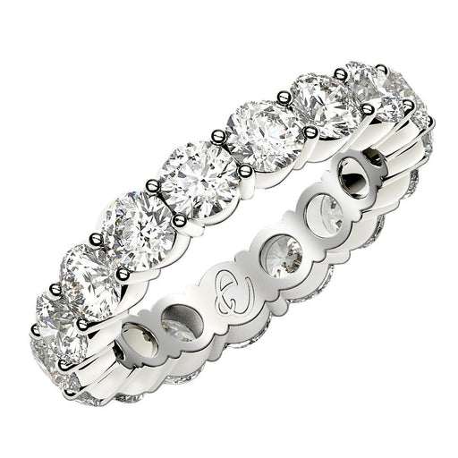 Bids.com Round Cut Lab Grown Diamond Eternity Ring in 14k White Gold (3 cttw FG/VS2) Rings White Smoke 4 / White Gold,4.5 / White Gold,5 / White Gold,5.5 / White Gold,6 / White Gold,6.5 / White Gold,7 / White Gold,7.5 / White Gold,8 / White Gold,8.5 / White Gold,9 / White Gold