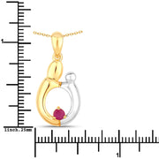 Bids.com 0.20 Carat Genuine Ruby .925 Sterling Silver Pendant Pendants White Smoke size 18.00