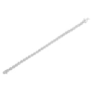 Bids.com 14K Rose Gold Over .925 Sterling Silver 1/4 Cttw Diamond 7" Open Circle Wheel Link Tennis Bracelet (I-J Color, I2-I3 Clarity) Bracelets White Smoke 7 / White.Sterling Silver,7 / Yellow.Sterling Silver,7 / Rose.Sterling Silver