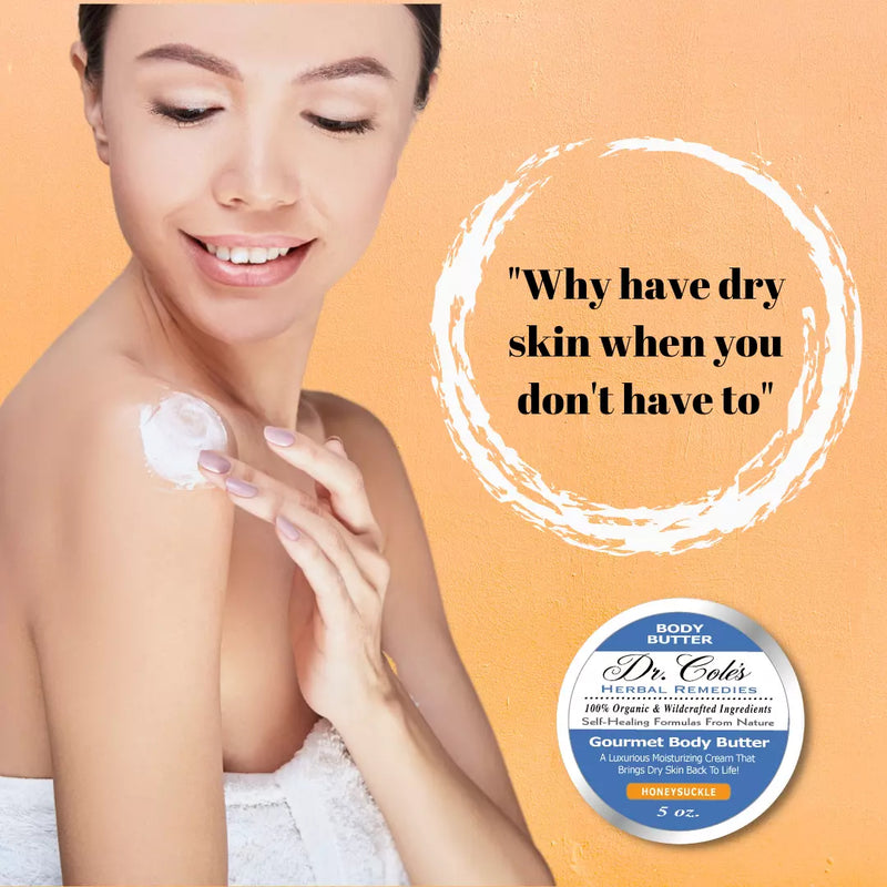 COLEHERBALS LLC 35 - Dr. Cole's Gourmet Body Butter - HONEYSUCKLE Herbal Navajo White