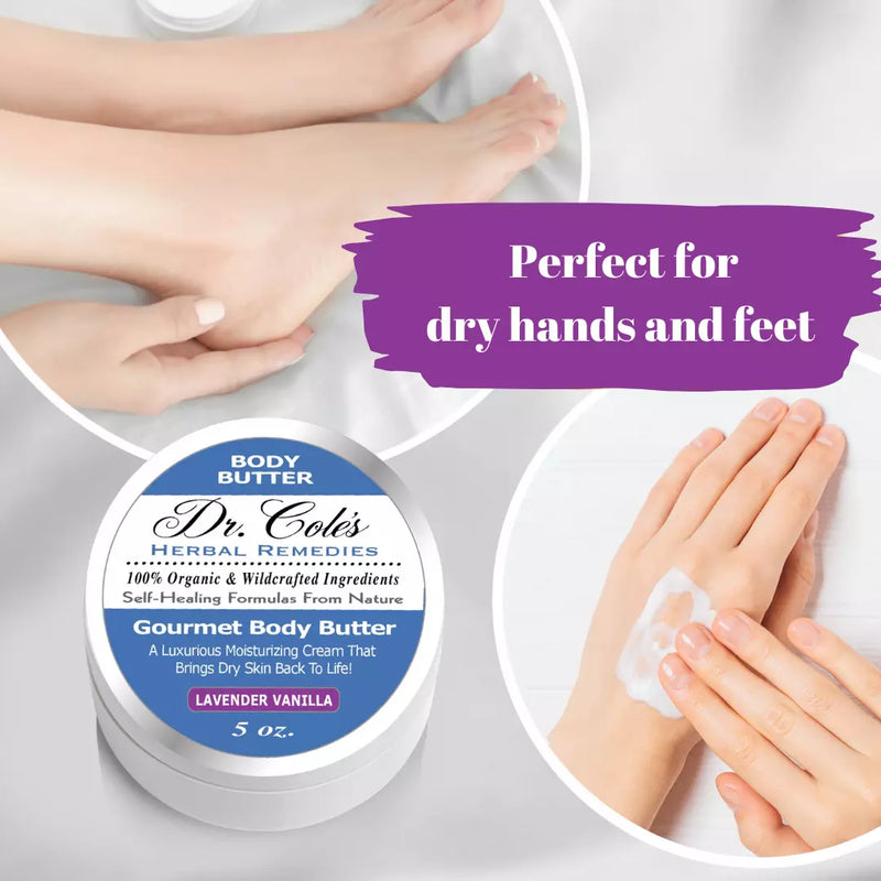 COLEHERBALS LLC 38 - Dr. Cole's Gourmet Body Butter - LAVENDER VANILLA Herbal Light Gray