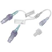 B. Braun CARESITE NR Small Bore Y-Extension Line with Spin Luer Lock, 7 Inches Medical Supplies White Smoke