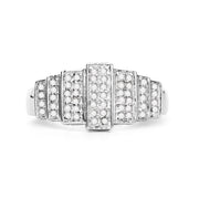 Bids.com 14K White Gold Plated 0.26 Carat Genuine White Diamond .925 Sterling Silver Ring Rings White Smoke size 6.00,size 7.00,size 8.00