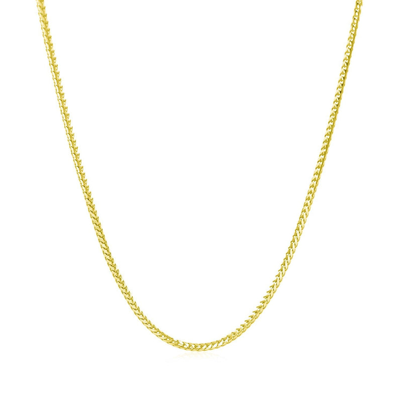 Bids.com 14k Yellow Gold Franco Chain 1.2mm Necklaces White Smoke 16 / Yellow Gold,18 / Yellow Gold,20 / Yellow Gold,24 / Yellow Gold