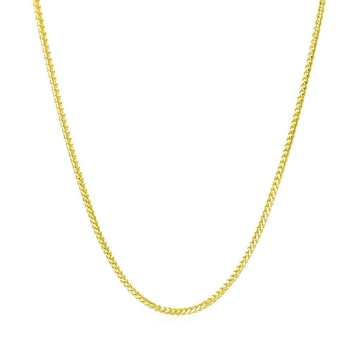 Bids.com 14k Yellow Gold Franco Chain 1.2mm Necklaces White Smoke 16 / Yellow Gold,18 / Yellow Gold,20 / Yellow Gold,24 / Yellow Gold