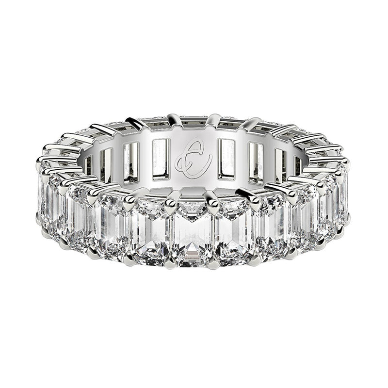 Bids.com Emerald Cut Lab Grown Diamond Eternity Ring in 14k White Gold (4 cttw FG/VS2) Rings White Smoke 4 / White Gold,4.5 / White Gold,5 / White Gold,5.5 / White Gold,6 / White Gold,6.5 / White Gold,7 / White Gold,7.5 / White Gold,8 / White Gold,8.5 / White Gold,9 / White Gold