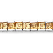 Bids.com 8.25 Carat Genuine Citrine .925 Sterling Silver Bracelet Bracelets Lavender size 7.00