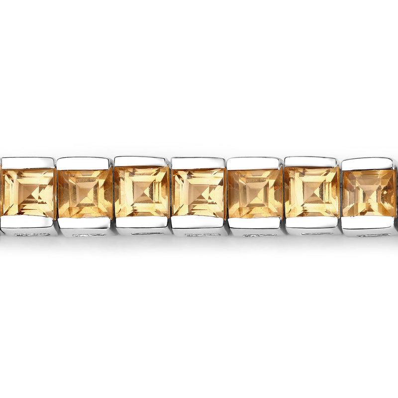 Bids.com 8.25 Carat Genuine Citrine .925 Sterling Silver Bracelet Bracelets Lavender size 7.00