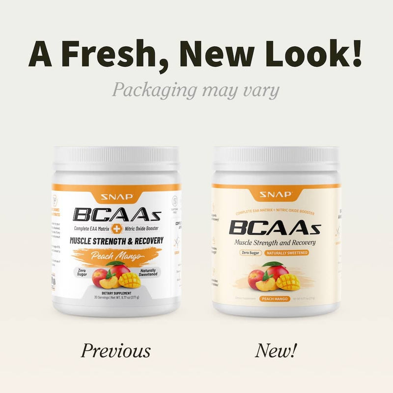 Snap Supplements BCAA Powder (Peach Mango Flavor) Lavender