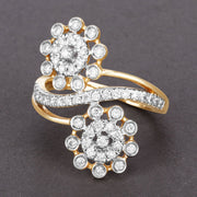 Bids.com 0.56 Carat Genuine White Diamond 14K Yellow Gold Ring (E-F Color, SI1-SI2 Clarity) Rings Dim Gray size 6.00