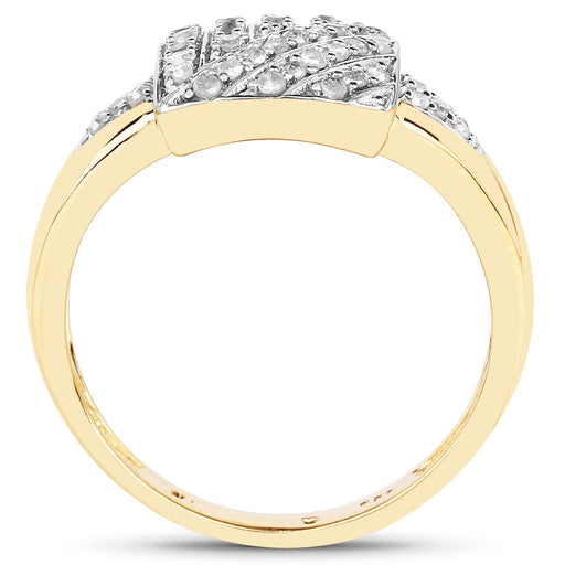 Bids.com 14K Yellow Gold Plated 0.23 Carat Genuine White Diamond .925 Sterling Silver Ring Rings White Smoke size 6.00,size 8.00,size 7.00,size 9.00