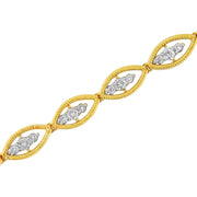 Bids.com 10K Yellow Gold Plated .925 Sterling Silver 1 cttw Prong Set Round-Cut Diamond Link Bracelet (J-K Color, I1-I2 Clarity) - 7.25" Bracelets White Smoke Yellow.Sterling Silver / 7.25