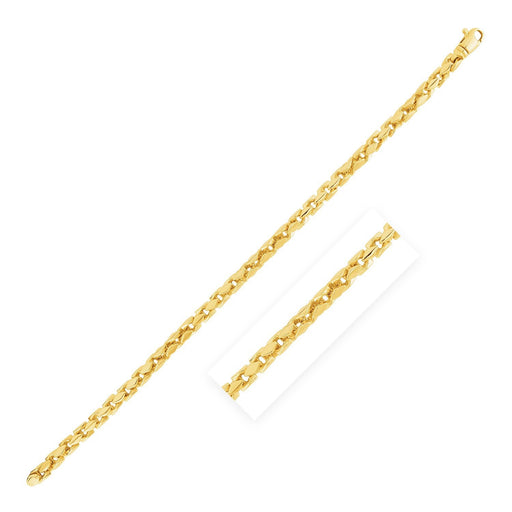 Bids.com 14k Yellow Gold High Polish Mens Fancy Box Bracelet (5.0mm) Bracelets White Smoke 8.25 / Yellow Gold