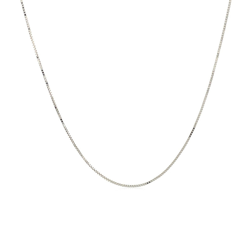 Bids.com 10k White Gold Classic Box Chain (0.45 mm) Necklaces White Smoke 18 / White Gold