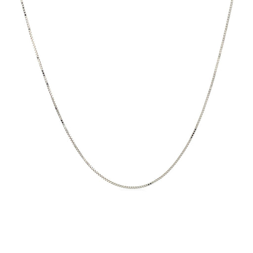 Bids.com 10k White Gold Classic Box Chain (0.45 mm) Necklaces White Smoke 18 / White Gold