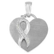 Bids.com .925 Sterling Silver 1/10 cttw Diamond Heart Pendant Necklace (H-I, I1-I2) Necklaces White Smoke White.Sterling Silver / 18