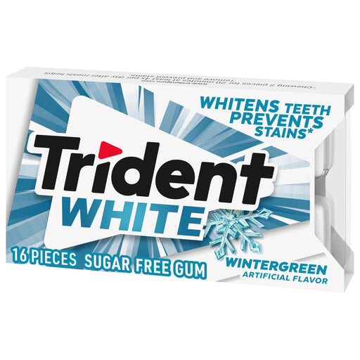 Trident Trident White Wintergreen Sugar Free Gum 16 Pieces Candy White Smoke