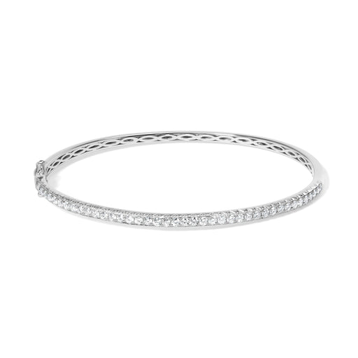 Bids.com 14K Rose Gold 1.00 Cttw Half Eternity Diamond Bangle Bracelet (G-H Color, SI2-I1 Clarity) - 7" Inches Bracelets White Smoke Rose.Gold / 7,White.Gold / 7,Yellow.Gold / 7