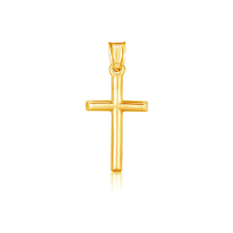 Bids.com 14k Yellow Gold High Polish Cross Pendant Pendants White Smoke Yellow Gold
