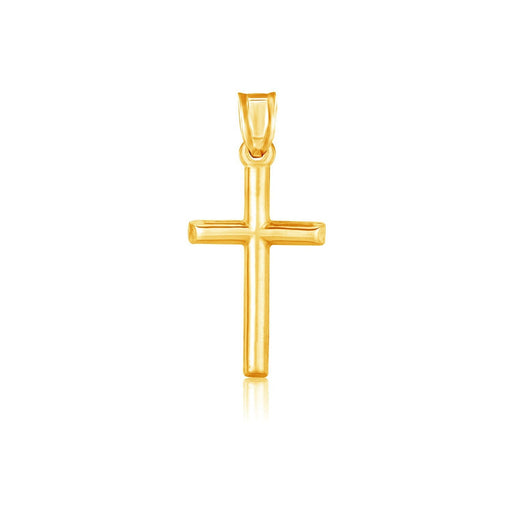 Bids.com 14k Yellow Gold High Polish Cross Pendant Pendants White Smoke Yellow Gold