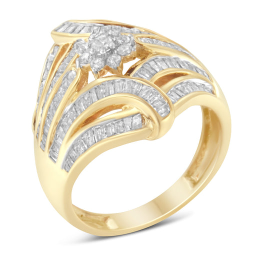 Bids.com 10K Yellow Gold Diamond Ring (1 Cttw, I-J Color, I2-I3 Clarity) - Size 7 Rings White Smoke 8 / Yellow.Gold,6 / Yellow.Gold,7 / Yellow.Gold,6.5 / Yellow.Gold,7.5 / Yellow.Gold