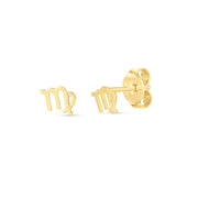 Bids.com 14k Yellow Gold Virgo Stud Earrings Earrings White Smoke Yellow Gold