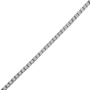 Bids.com 14K White Gold 1.0 Cttw Miracle Set Round-Cut Lab Grown Diamond Illusion Tennis Bracelet (F-G Color, VS2-SI1 Clarity) Size 7" Bracelets White Smoke White.Gold / 7