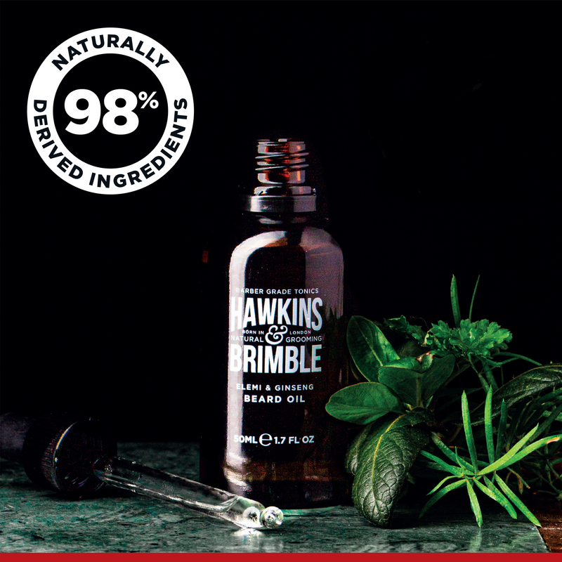 Hawkins & Brimble COM Beard Oil 50ml / 1.69 fl oz Beard care Black