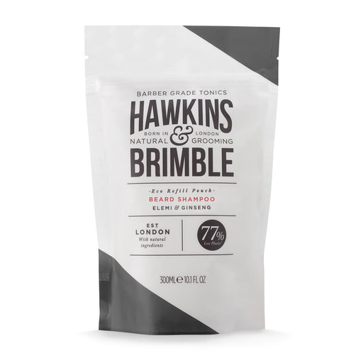 Hawkins & Brimble COM Beard Shampoo Refill Pouch 10.1 fl oz Light Gray