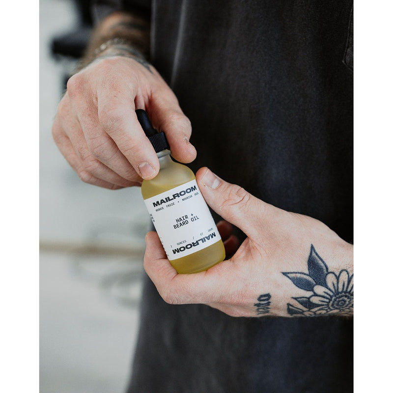 MAILROOM HAIR + BEARD OIL Beard, All Black single,3-pack