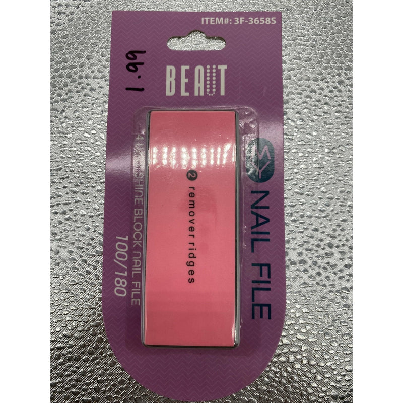 VIP Extensions Beaut 4 Way Shine Block Nail File Beauty Tools Dark Gray