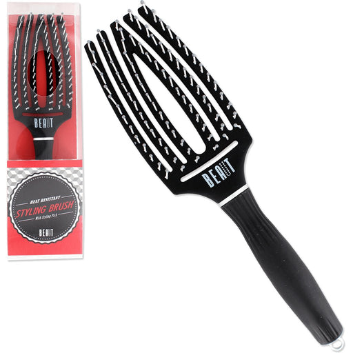 VIP Extensions Beaut Heat Resistant Styling Brush Hair Tools White Smoke