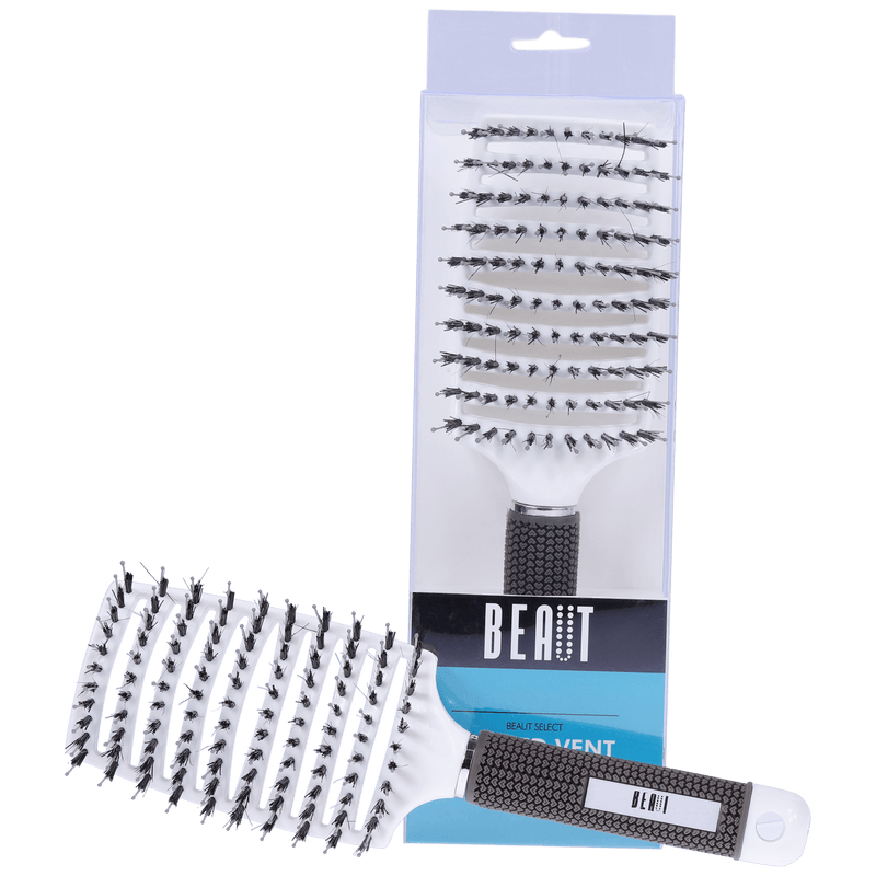 VIP Extensions Beaut Select Curved Vent / Styling Brush Hair Tools Black SELECT CURVED VENT BRUSH WHITE WITH BRISTLES