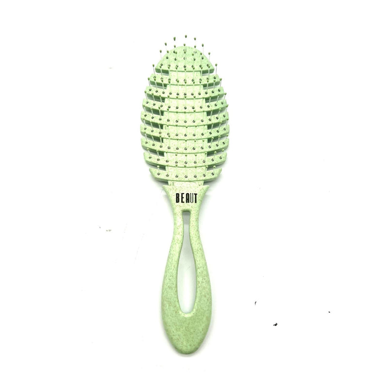 VIP Extensions Beaut Wheat Straw Detangling Fishbone Brush Hair Tools White Smoke
