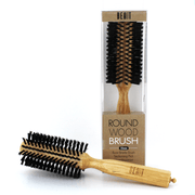 VIP Extensions Beaut Wood Round Brush Hair Tools White Smoke 25 mm