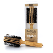 VIP Extensions Beaut Wood Round Brush Hair Tools White Smoke 35mm