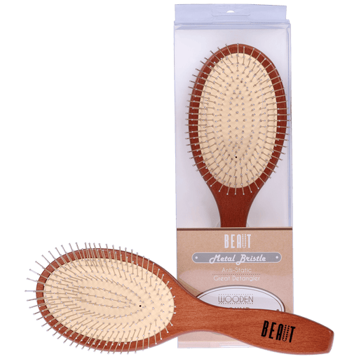 VIP Extensions Beaut Wooden Cushion Brush Hair Tools Black ROUND CUSHION BRUSH
