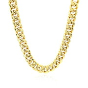 Bids.com 7.5mm 14k Yellow Gold Semi Solid Miami Cuban Chain Necklaces White Smoke 24 / Yellow Gold,26 / Yellow Gold,22 / Yellow Gold