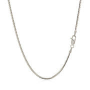 Bids.com 14k White Gold Franco Chain 1.2mm Necklaces White Smoke 16 / White Gold,18 / White Gold,20 / White Gold,24 / White Gold