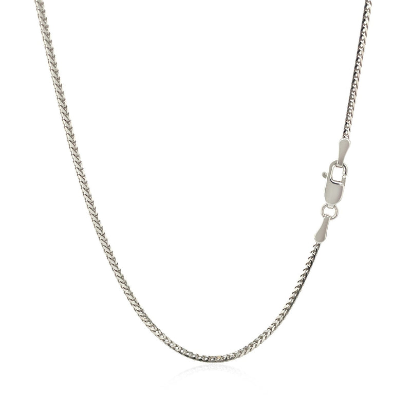 Bids.com 14k White Gold Franco Chain 1.2mm Necklaces White Smoke 16 / White Gold,18 / White Gold,20 / White Gold,24 / White Gold