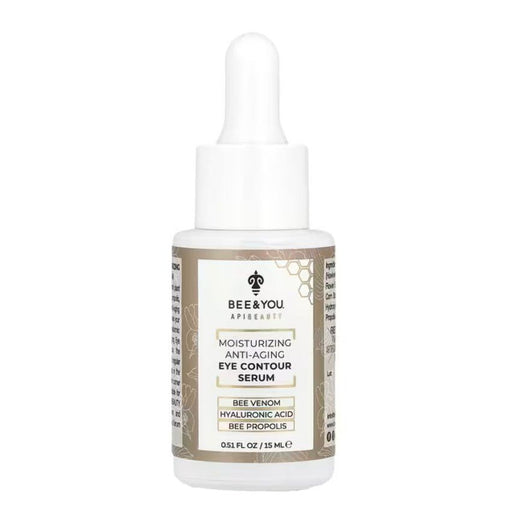 VIP Extensions Bee & You Anti-Aging Natural Eye Contour Serum for Puffy Eyes, Circles & Bags with Bee Venom & Hyaluronic Acid, 0.51 fl oz Facial Serum White Smoke