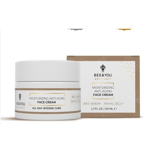 VIP Extensions Bee & You Anti-Aging Natural Face Cream, Deep Wrinkle Treatment with Royal Jelly, Bee Venom & Shea Butter, 1.7 fl oz Face Cream White Smoke