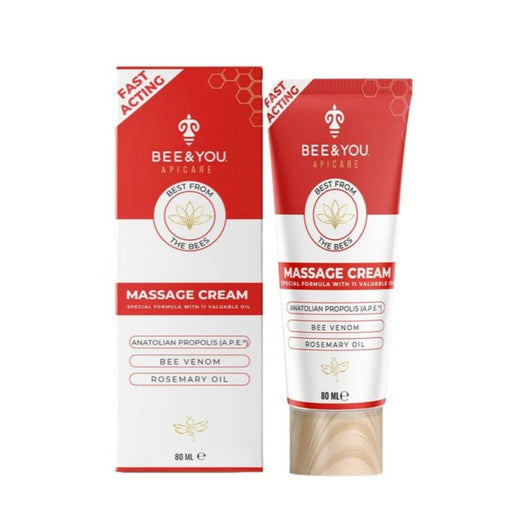 VIP Extensions Bee & You Massage Cream with Propolis, Bee Venom & 11 Herbal Oils, 2.7 fl oz Body Cream White Smoke