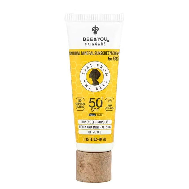 VIP Extensions Bee & You 100% Natural Mineral Sunscreen, Broad Spectrum SPF 30, Water Resistant & Non-Greasy with Zinc Oxide & Bee Propolis Sunscreen White Smoke
