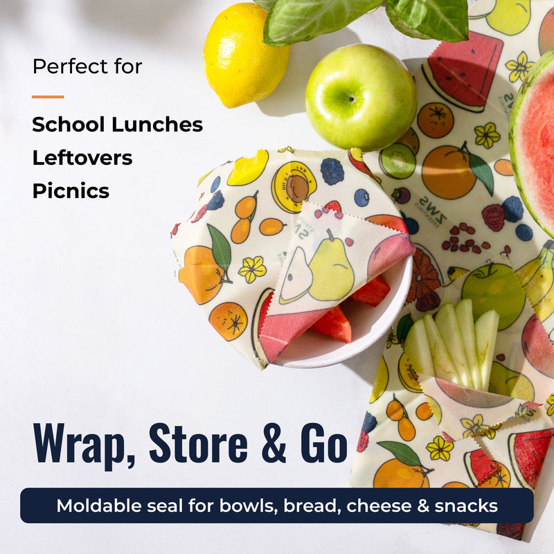 ZeroWasteStore.com Beeswax Wraps – Plastic-Free Food Storage Food Wraps White Smoke Honeycomb / 3-Pack Assorted,Honeycomb / 3-Pack Medium,Honeycomb / 3-Pack Large,Honeycomb / Bread Wrap,Pollinators / 3-Pack Assorted,Pollinators / 3-Pack Medium,Pollinators / 3-Pack Large,Pollinators / Bread Wrap,Fruit / 3-Pack Assorted,Fruit / 3-Pack Medi