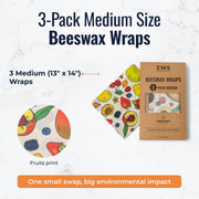 ZeroWasteStore.com Beeswax Wraps – Plastic-Free Food Storage Food Wraps White Smoke Honeycomb / 3-Pack Assorted,Honeycomb / 3-Pack Medium,Honeycomb / 3-Pack Large,Honeycomb / Bread Wrap,Pollinators / 3-Pack Assorted,Pollinators / 3-Pack Medium,Pollinators / 3-Pack Large,Pollinators / Bread Wrap,Fruit / 3-Pack Assorted,Fruit / 3-Pack Medi