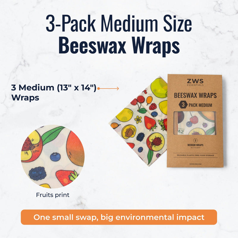 ZeroWasteStore.com Beeswax Wraps – Plastic-Free Food Storage Food Wraps White Smoke Honeycomb / 3-Pack Assorted,Honeycomb / 3-Pack Medium,Honeycomb / 3-Pack Large,Honeycomb / Bread Wrap,Pollinators / 3-Pack Assorted,Pollinators / 3-Pack Medium,Pollinators / 3-Pack Large,Pollinators / Bread Wrap,Fruit / 3-Pack Assorted,Fruit / 3-Pack Medi