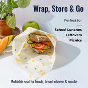 ZeroWasteStore.com Beeswax Wraps – Plastic-Free Food Storage Food Wraps Lavender Honeycomb / 3-Pack Assorted,Honeycomb / 3-Pack Medium,Honeycomb / 3-Pack Large,Honeycomb / Bread Wrap,Pollinators / 3-Pack Assorted,Pollinators / 3-Pack Medium,Pollinators / 3-Pack Large,Pollinators / Bread Wrap,Fruit / 3-Pack Assorted,Fruit / 3-Pack Medi