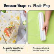 ZeroWasteStore.com Beeswax Wraps – Plastic-Free Food Storage Food Wraps Seashell Honeycomb / 3-Pack Assorted,Honeycomb / 3-Pack Medium,Honeycomb / 3-Pack Large,Honeycomb / Bread Wrap,Pollinators / 3-Pack Assorted,Pollinators / 3-Pack Medium,Pollinators / 3-Pack Large,Pollinators / Bread Wrap,Fruit / 3-Pack Assorted,Fruit / 3-Pack Medi