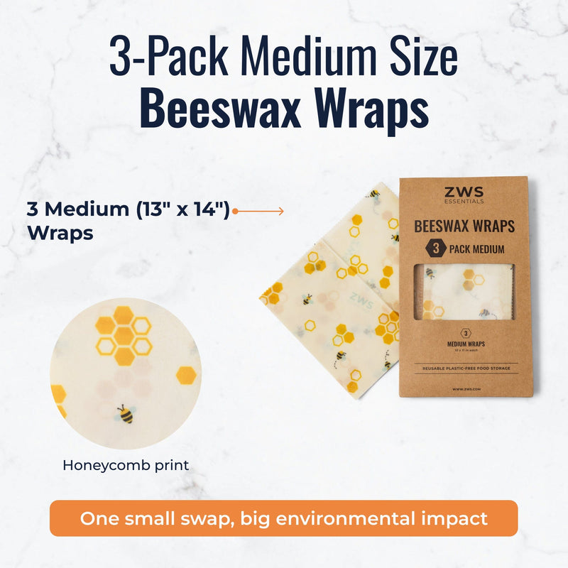 ZeroWasteStore.com Beeswax Wraps – Plastic-Free Food Storage Food Wraps White Smoke Honeycomb / 3-Pack Assorted,Honeycomb / 3-Pack Medium,Honeycomb / 3-Pack Large,Honeycomb / Bread Wrap,Pollinators / 3-Pack Assorted,Pollinators / 3-Pack Medium,Pollinators / 3-Pack Large,Pollinators / Bread Wrap,Fruit / 3-Pack Assorted,Fruit / 3-Pack Medi